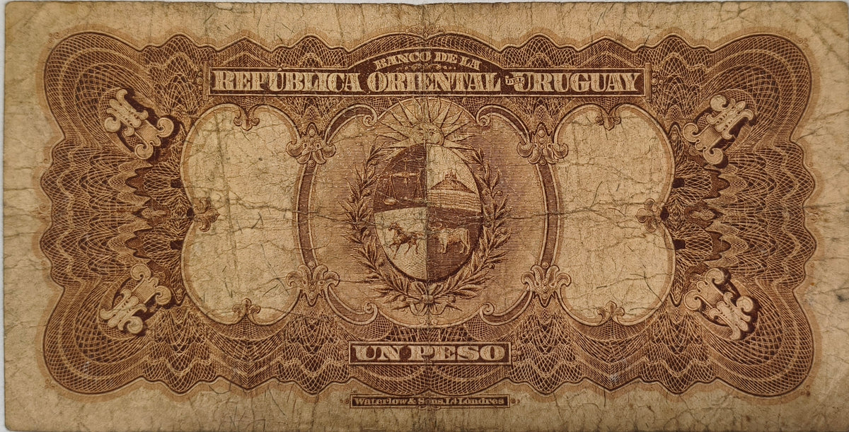 Uruguay - 1914 - 1 Peso - 4.III.18 - Banco de La Republica Oriental del Uruguay