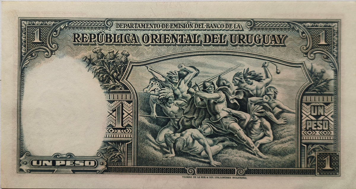 Uruguay - 1935 - 1 Peso - 9.III.6 - Sin Circular