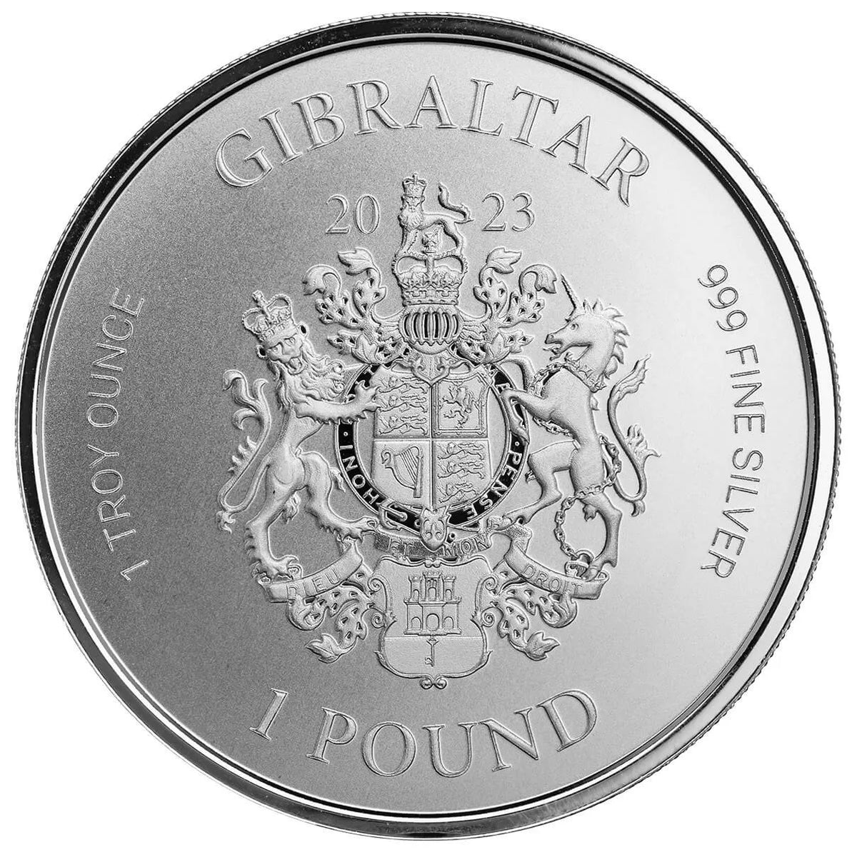 Gibraltar - 2023 - 1 Libra - Onza de Plata "Justicia"