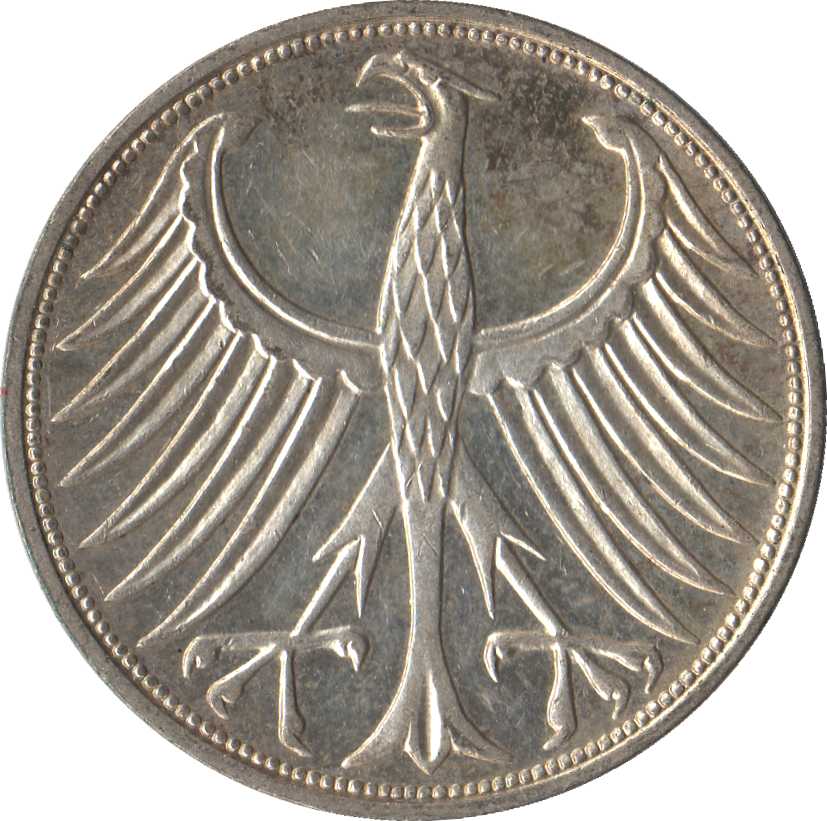 Alemania - 1951 a 1974 - 5 Marcos
