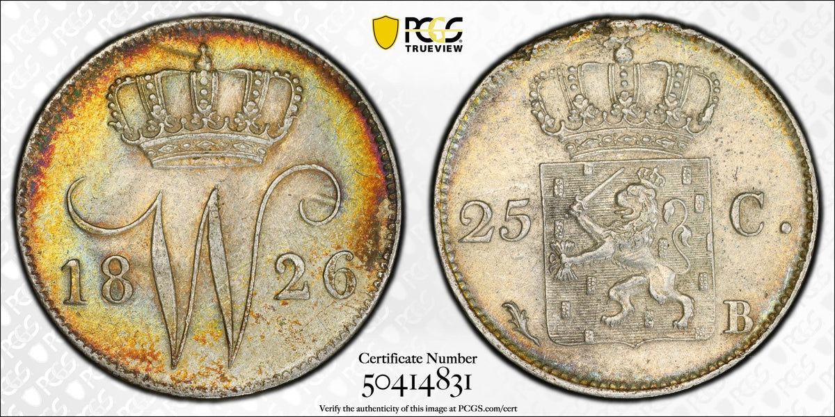 Paises Bajos - 1826 - 25 Cent - Certificada