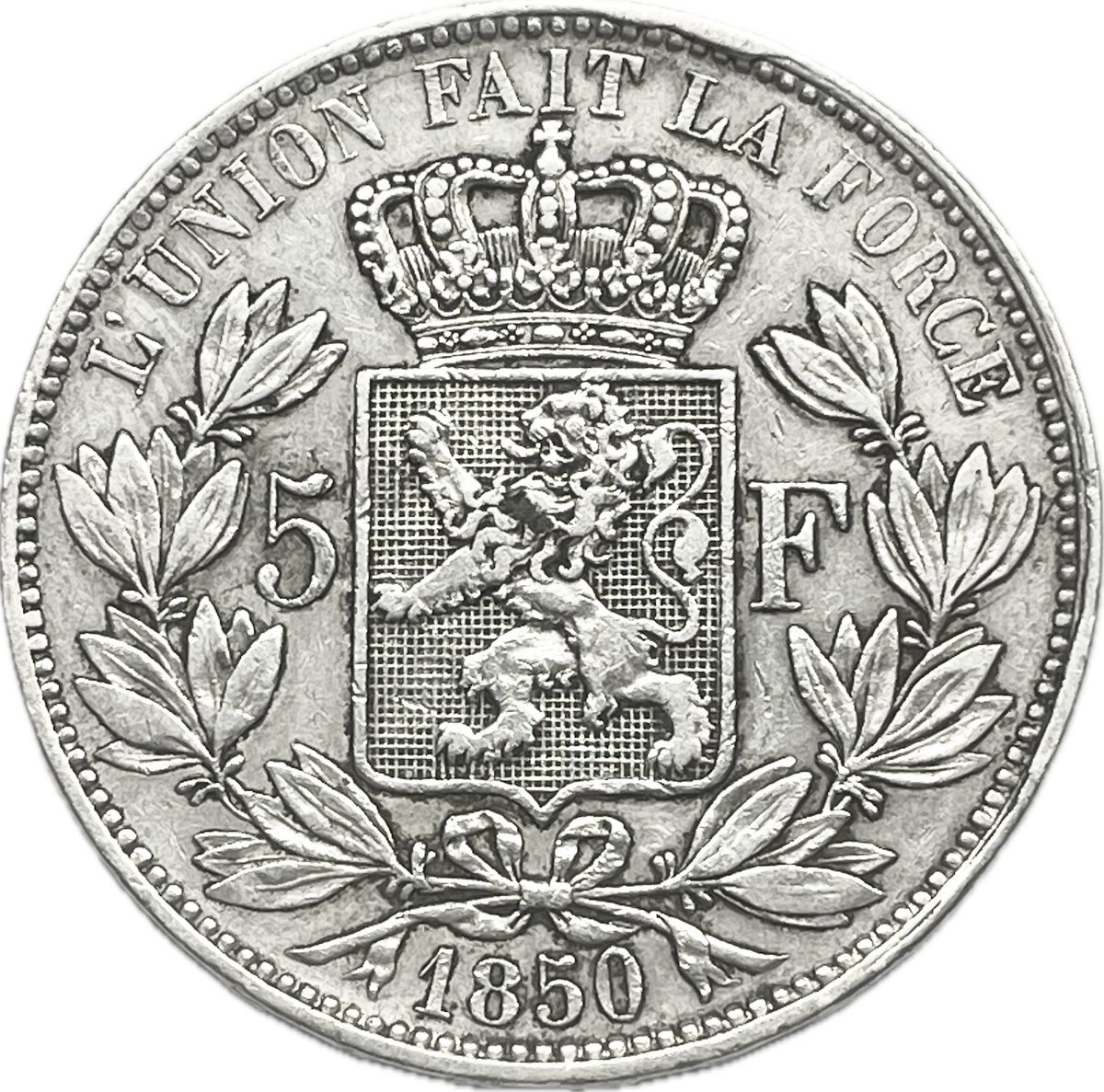 Bélgica - 1850 - 5 Francos