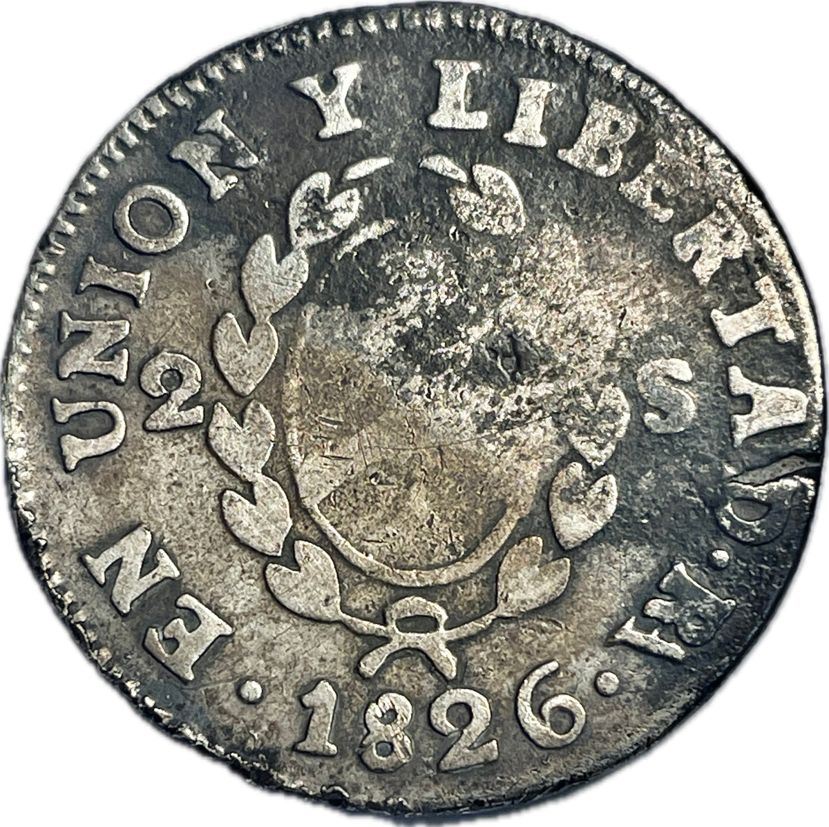 Argentina - La Rioja, Provincias del Rio de La Plata - 1826 - 2 Soles