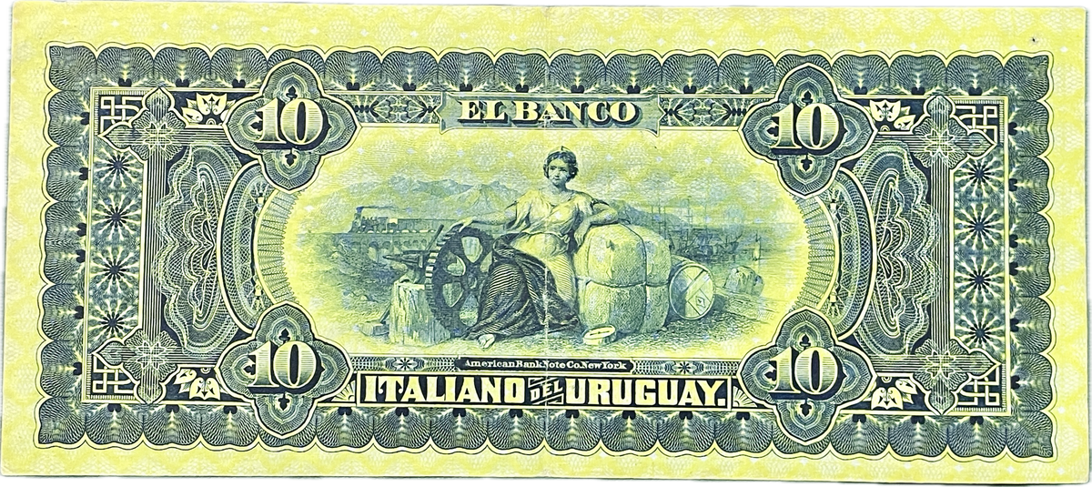 Uruguay - 1887 - 10 Pesos - Banco Italiano del Uruguay