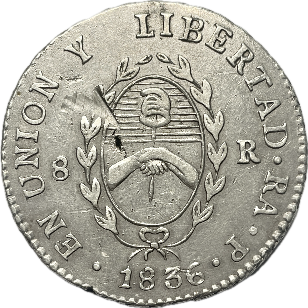 Provincias del Rio de La Plata - 1836 - 8 Reales