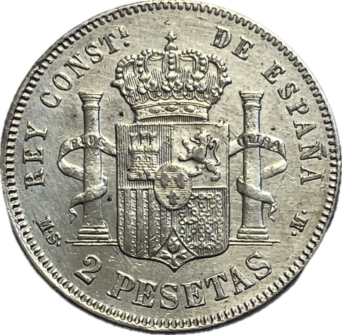 España - 1884 - 2 Pesetas