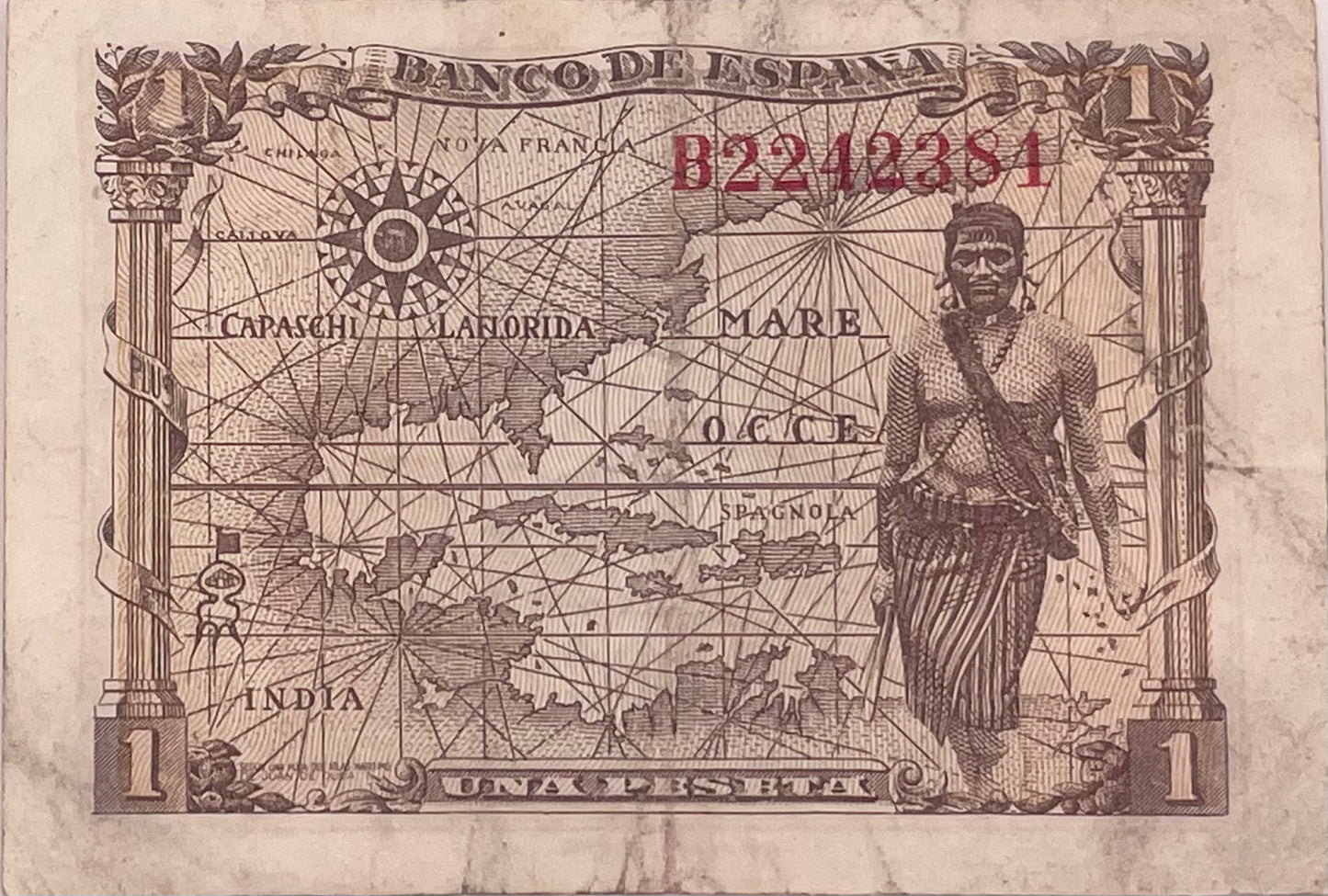 España - 1945 - 1 Peseta