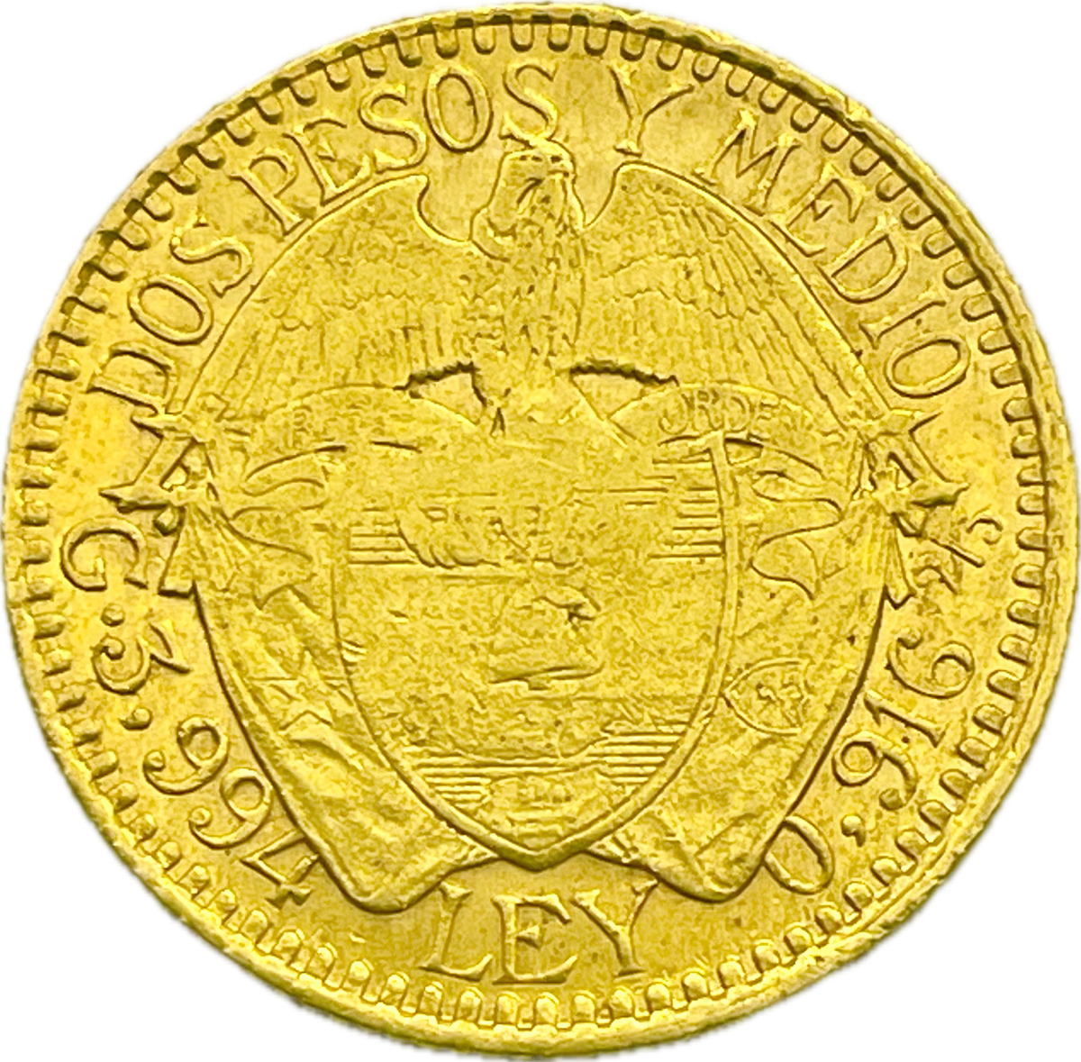 Colombia - 1913 - 2 y 1/2 pesos