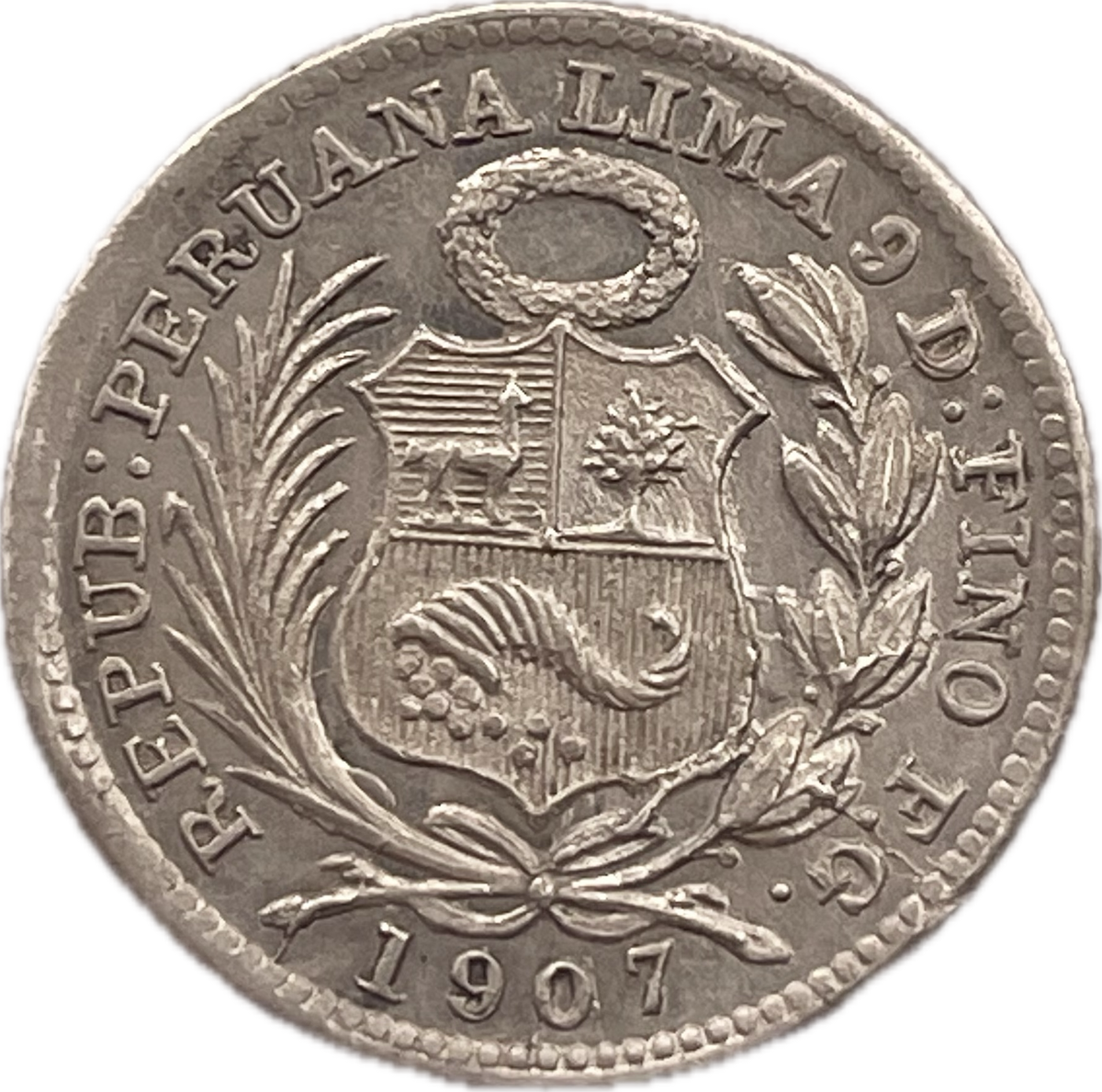 Perú - 1907 - 1/2 Dinero