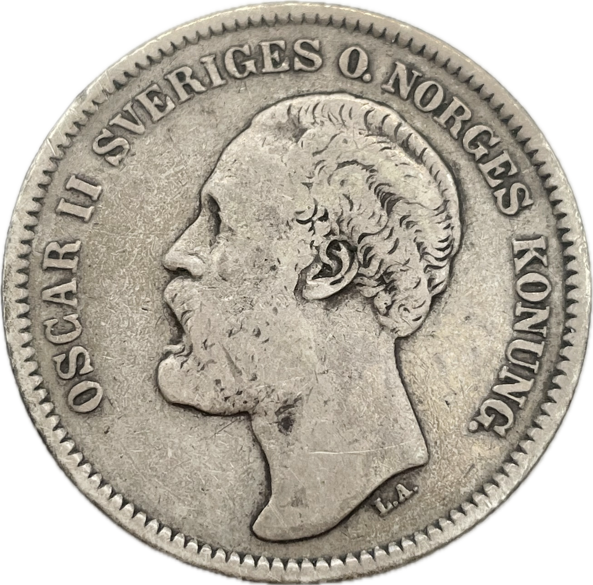 Suecia - 1877 - 2 Kronor