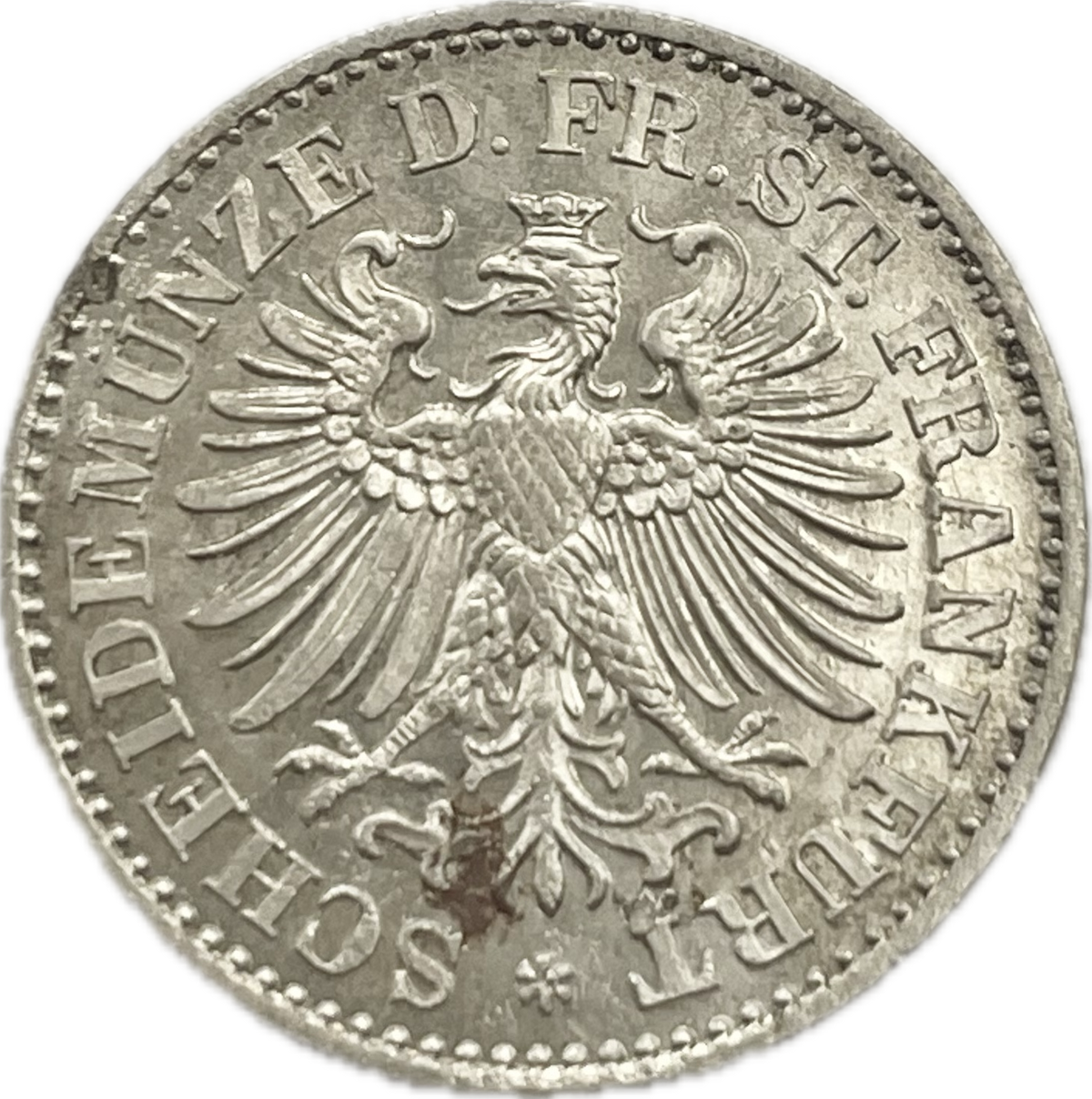 Alemania - 1866 - Frankfurt - 3 Kreuzer - Sin Circular