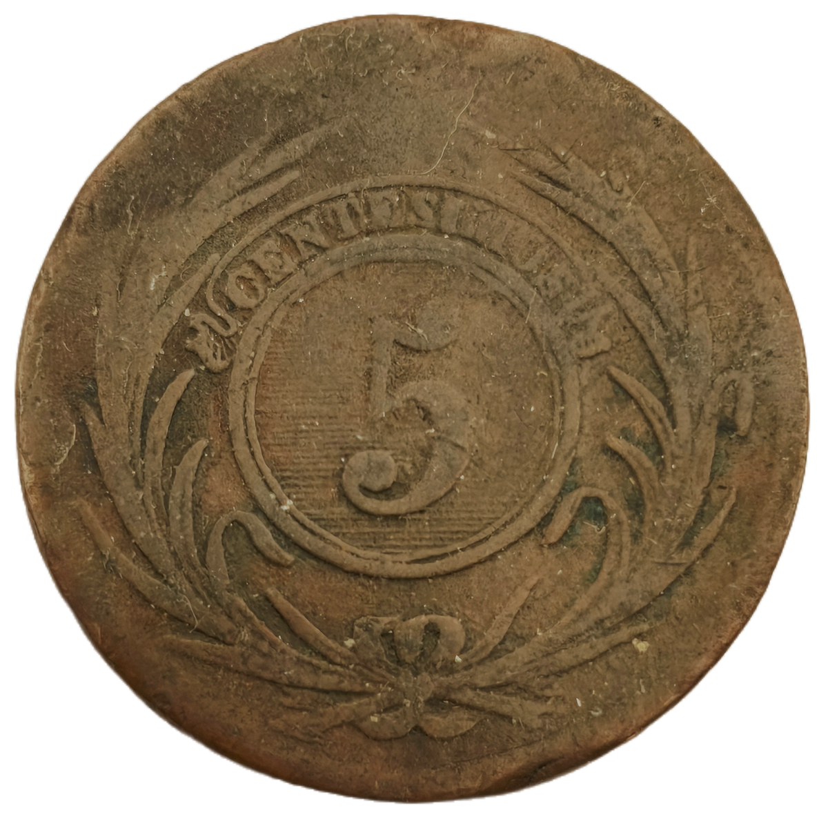 Uruguay - 1854 - 5 Centésimos - 8.2.1