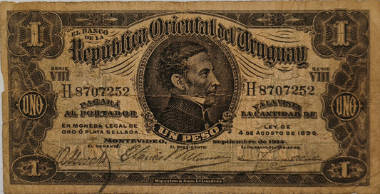 Uruguay - 1914 - 1 Peso - 4.III.6 - Banco de La Republica Oriental del Uruguay