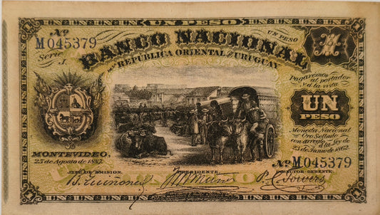 Uruguay - 1887 - 1 Peso - Banco Nacional