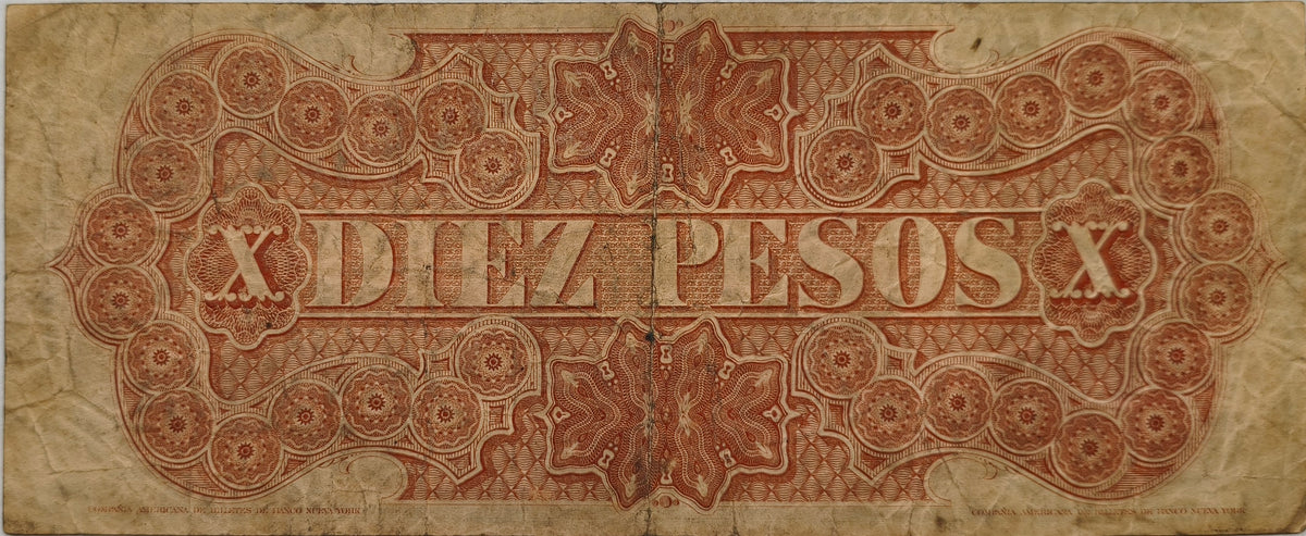 Uruguay - 1867 - 10 Pesos - Serie B - Banco Oriental