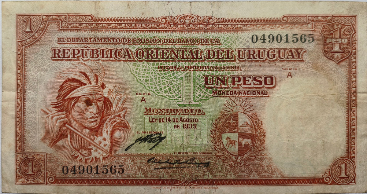 Uruguay - 1935 - 1 Peso - 9.III.1