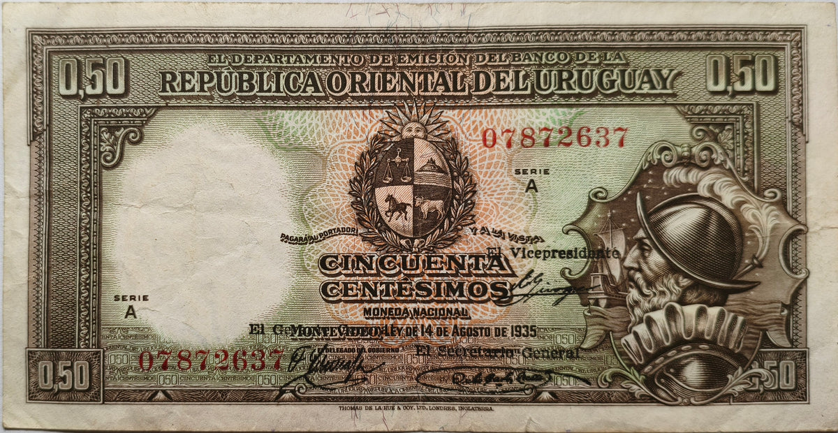 Uruguay - 1935 - 50 Centésimos - 9.II.9