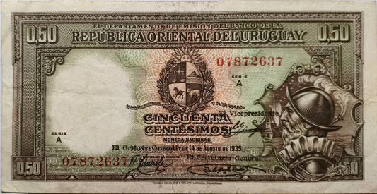 Uruguay - 1935 - 50 Centésimos - 9.II.9
