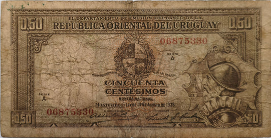 Uruguay - 1935 - 50 Centésimos - 9.II.7