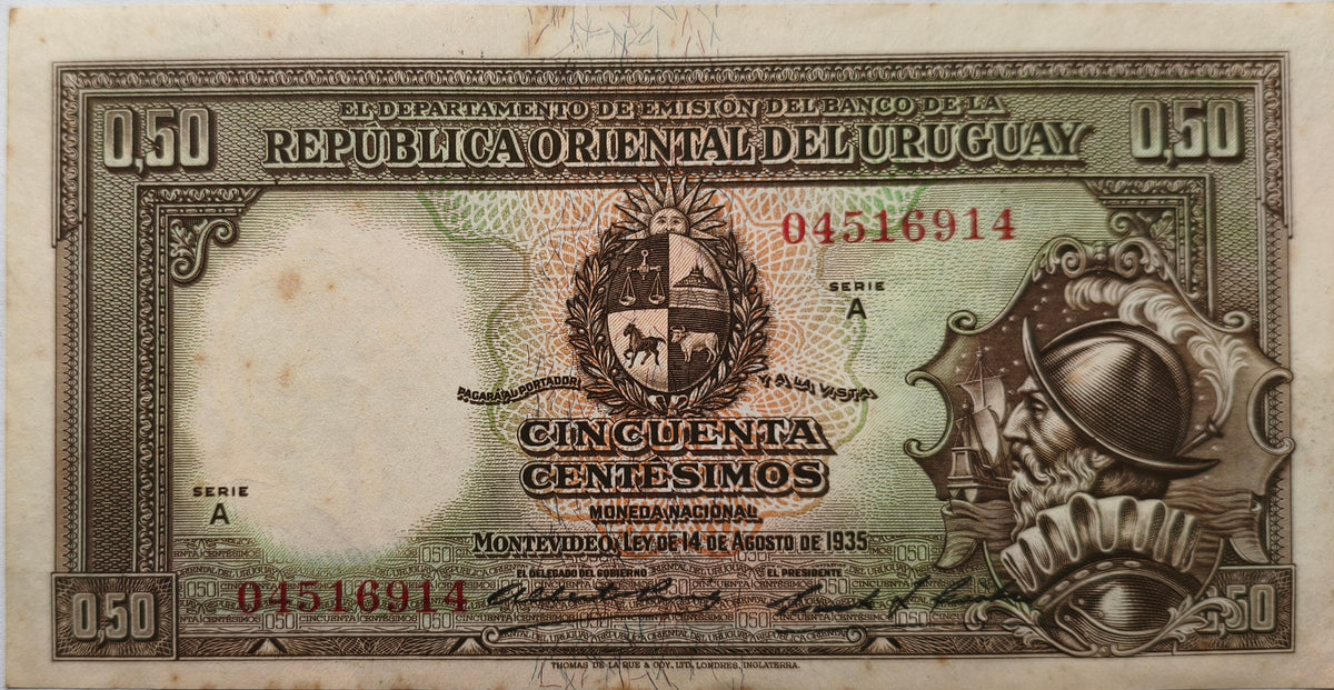 Uruguay - 1935 - 50 Centésimos - 9.II.7