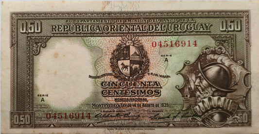 Uruguay - 1935 - 50 Centésimos - 9.II.7