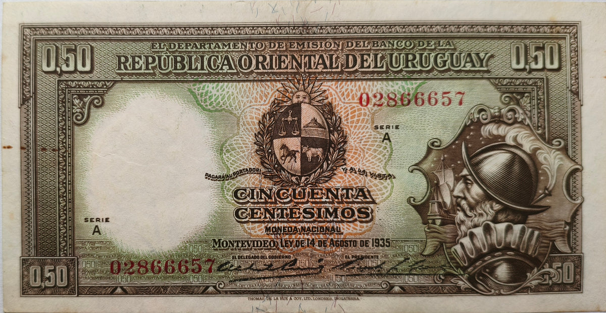 Uruguay - 1935 - 50 Centésimos - 9.II.3