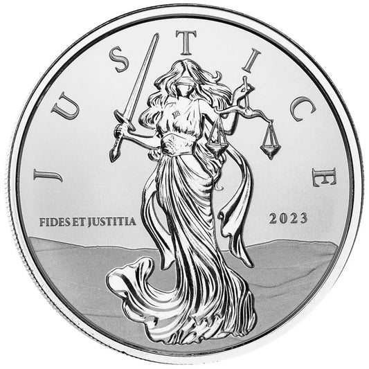 Gibraltar - 2023 - 1 Libra - Onza de Plata "Justicia"