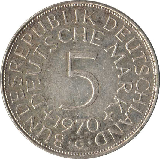 Alemania - 1951 a 1974 - 5 Marcos