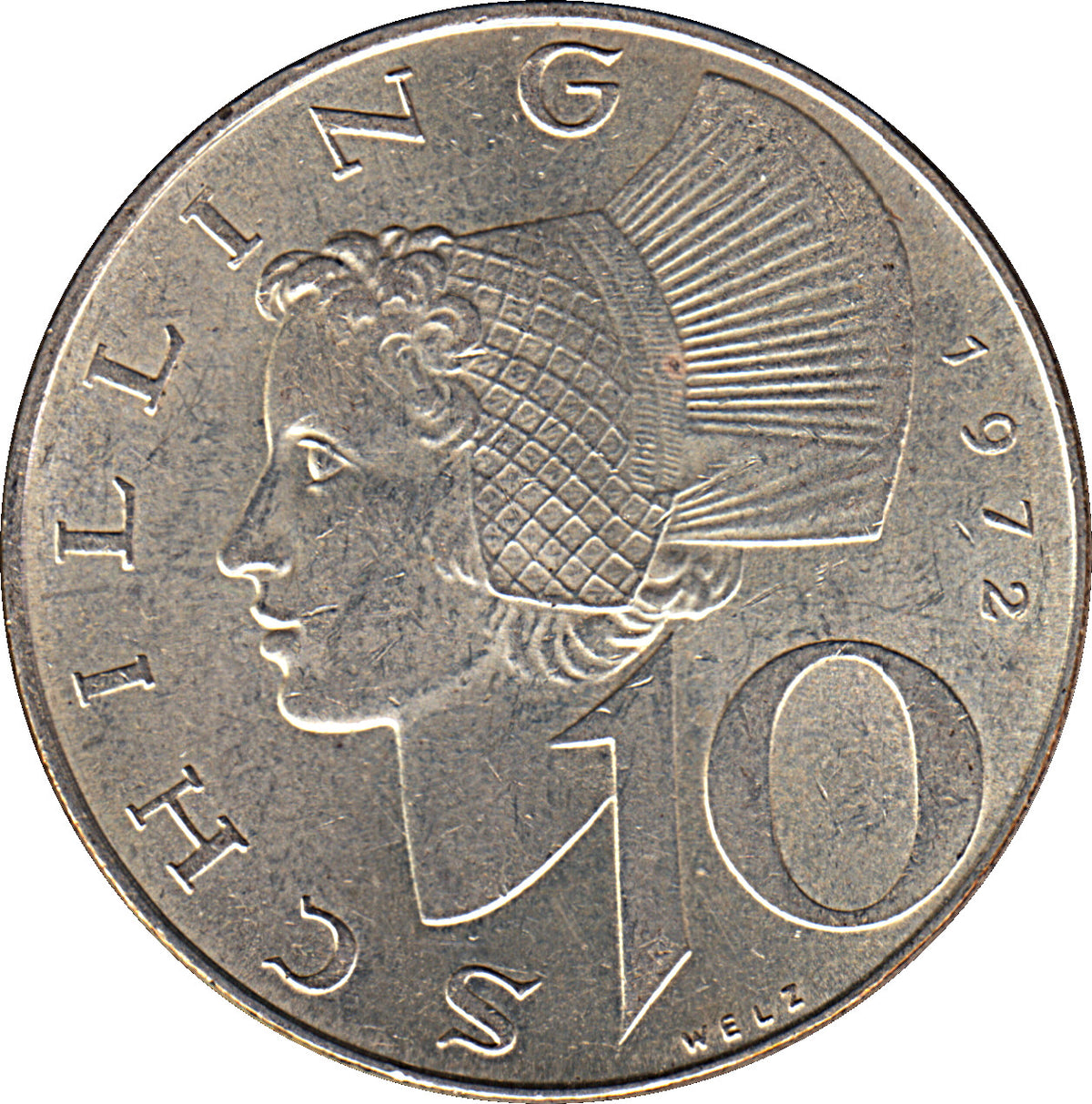 Austria - 1957 a 1973 - 10 Schilling