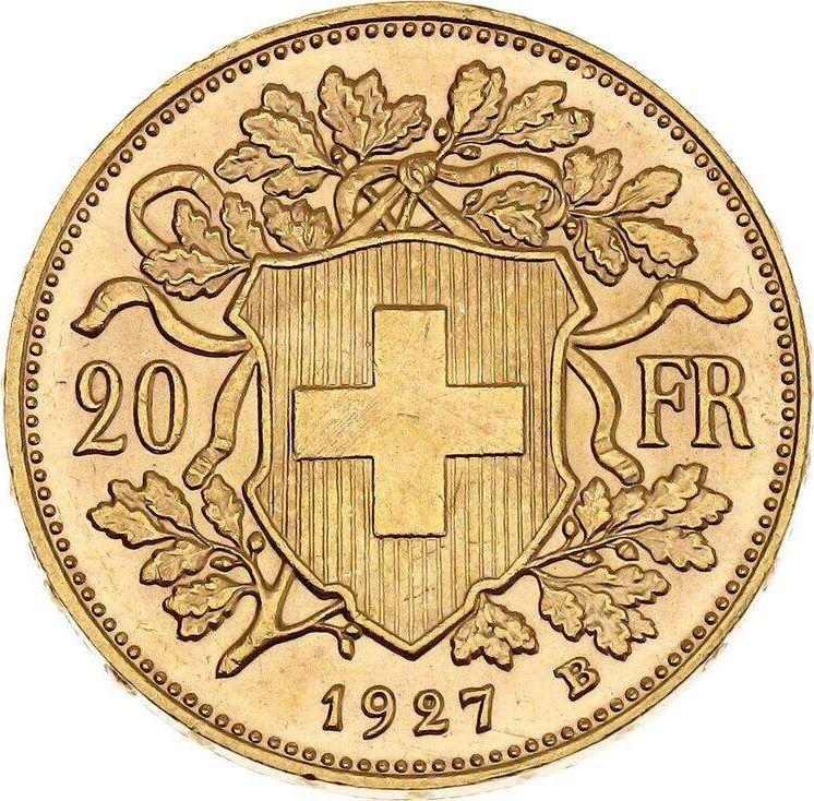 Suiza - 1927 - 20 Francos