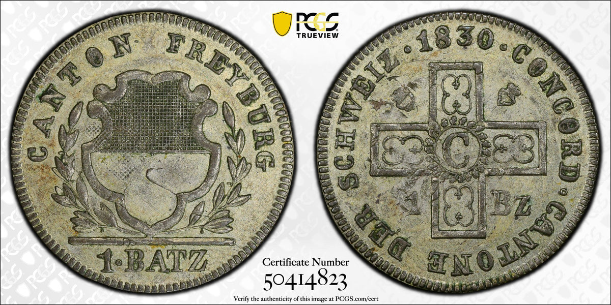 Suiza - 1830 -  Friburgo - 1 Batzen - Certificada