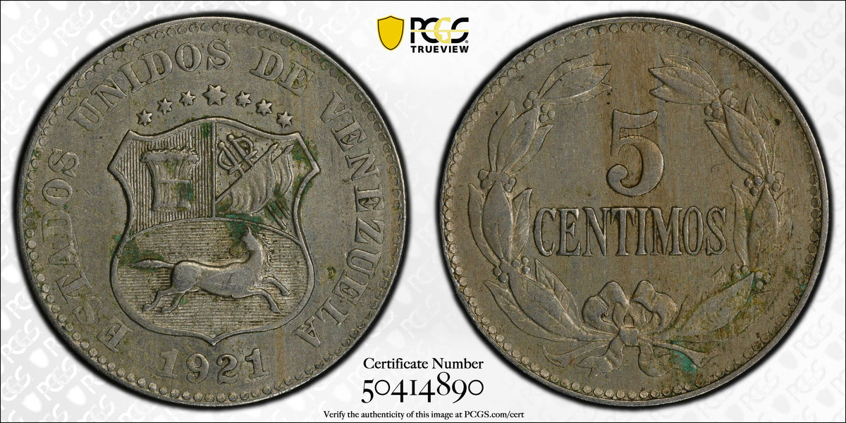 Venezuela - 1921 - 5 Centimos - Certificada