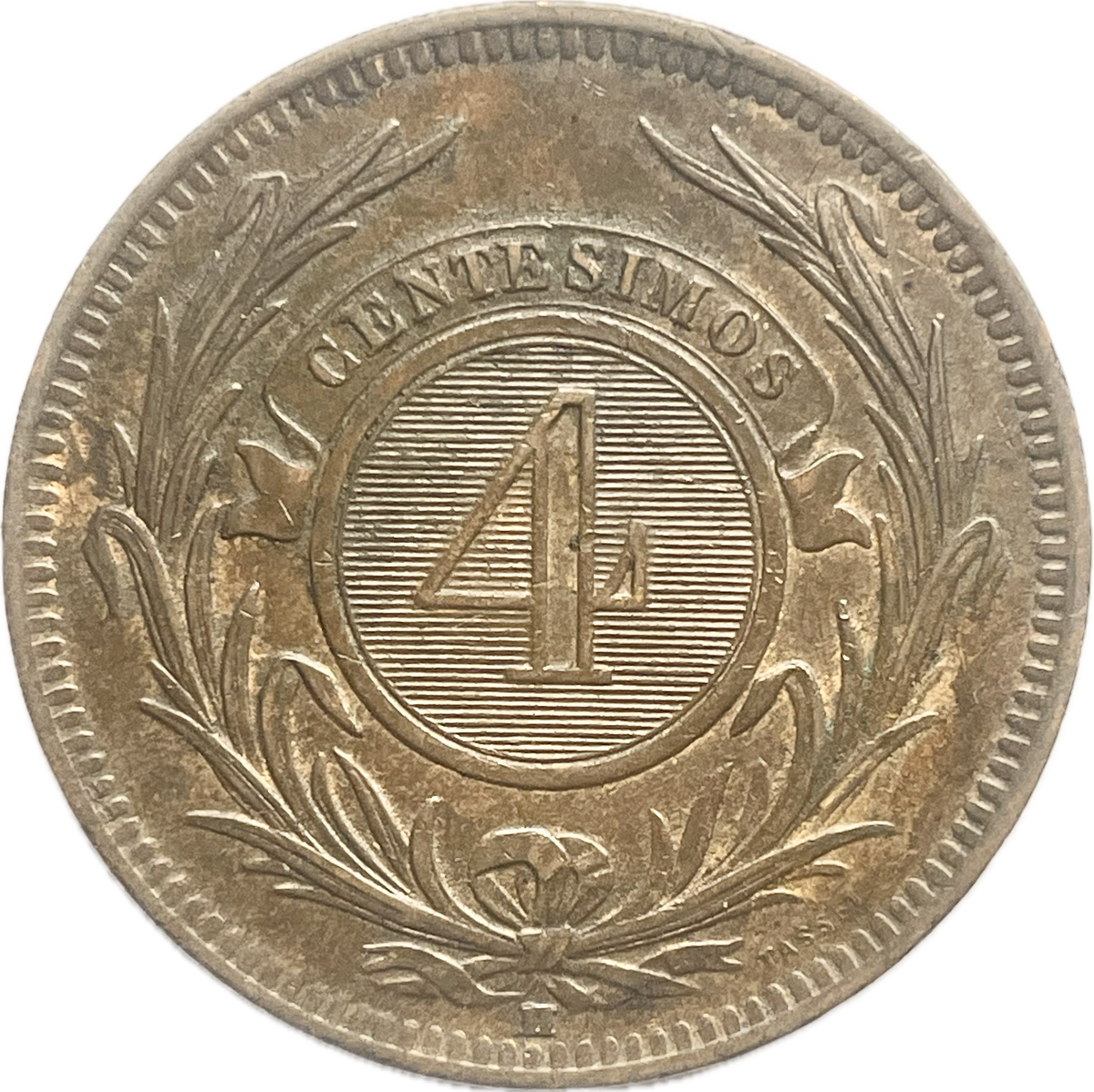 Uruguay - 1896 - 4 Centésimos - H - Sin Circular