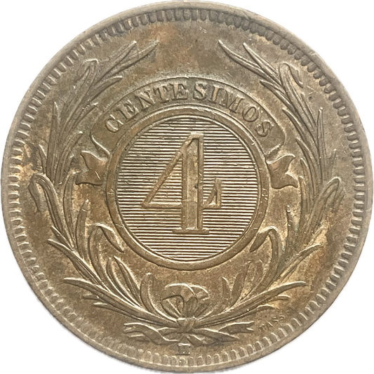 Uruguay - 1896 - 4 Centésimos - H - Sin Circular