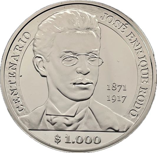 Uruguay - 2017 - 1000 Pesos - Centenario de José Enrique Rodó