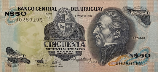 Uruguay - 1989 - N$50 - Serie G Reposición
