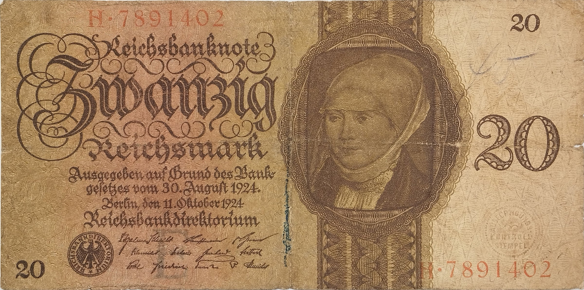 Alemania - 1924 - 20 Marcos
