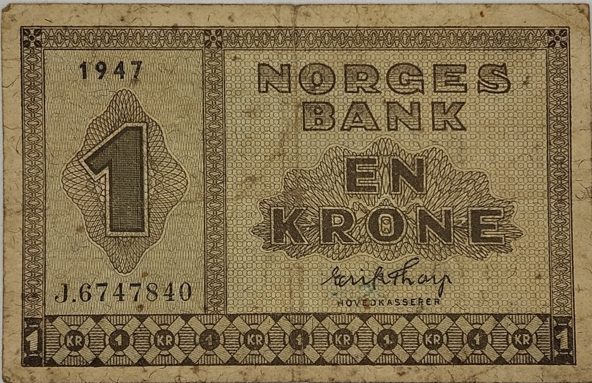Noruega - 1947 - 1 Krone
