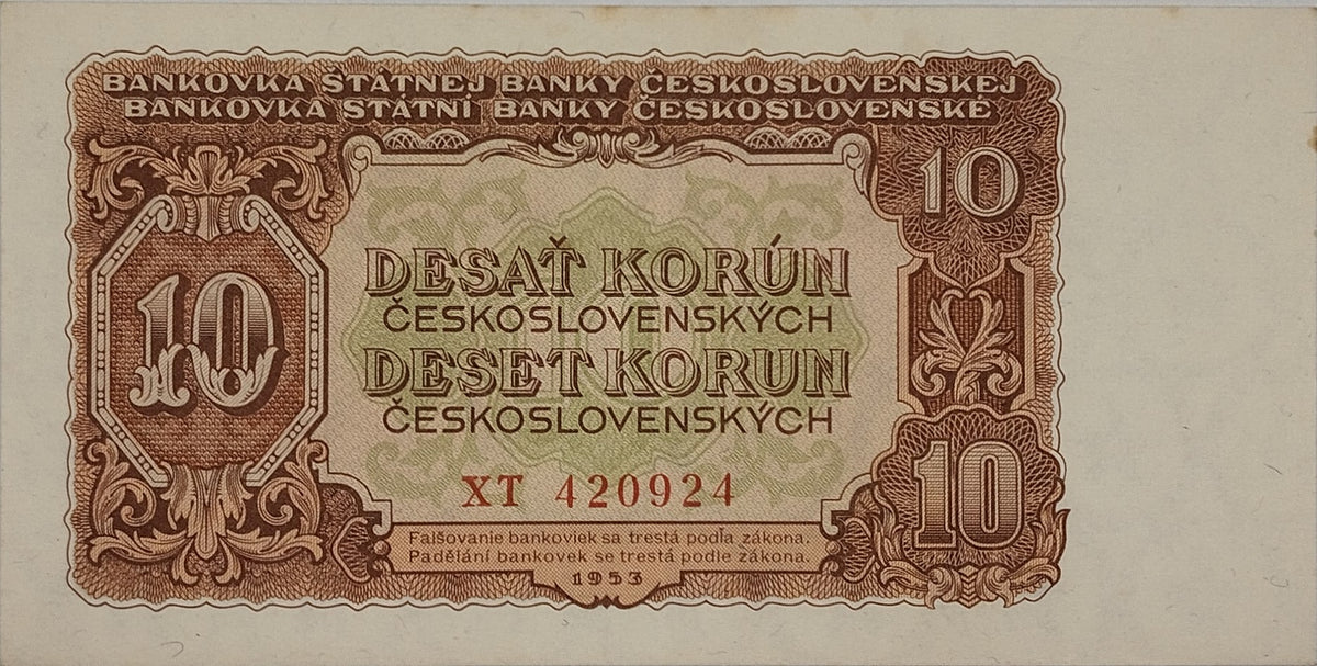 Checoslovaquia - 1953 - 10 Korun