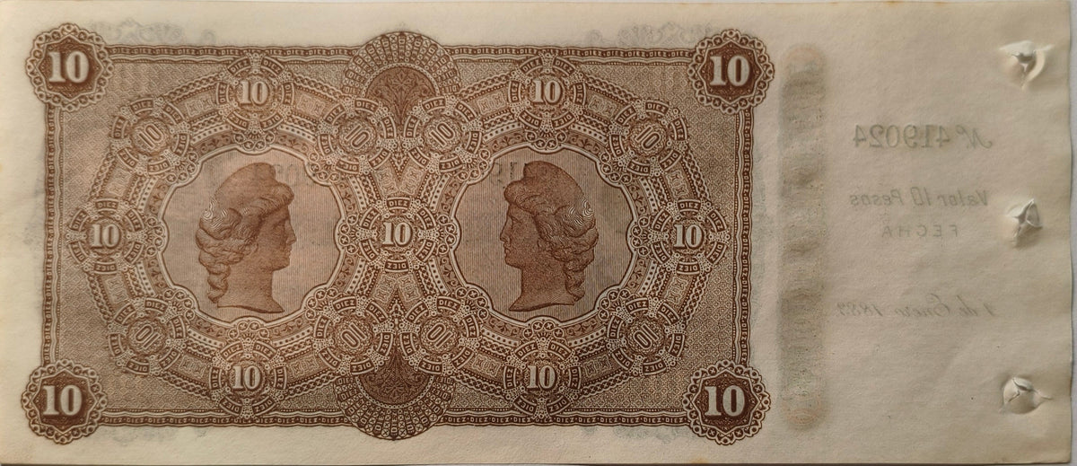 Uruguay - 1883 - 10 Pesos, Banco de Londres y Rio de la Plata