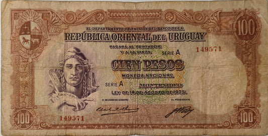 Uruguay - 1935 - 100 Pesos - 9.VII.1