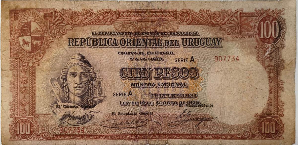 Uruguay - 1935 - 100 Pesos - 9.VII.5