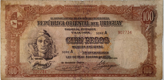Uruguay - 1935 - 100 Pesos - 9.VII.5