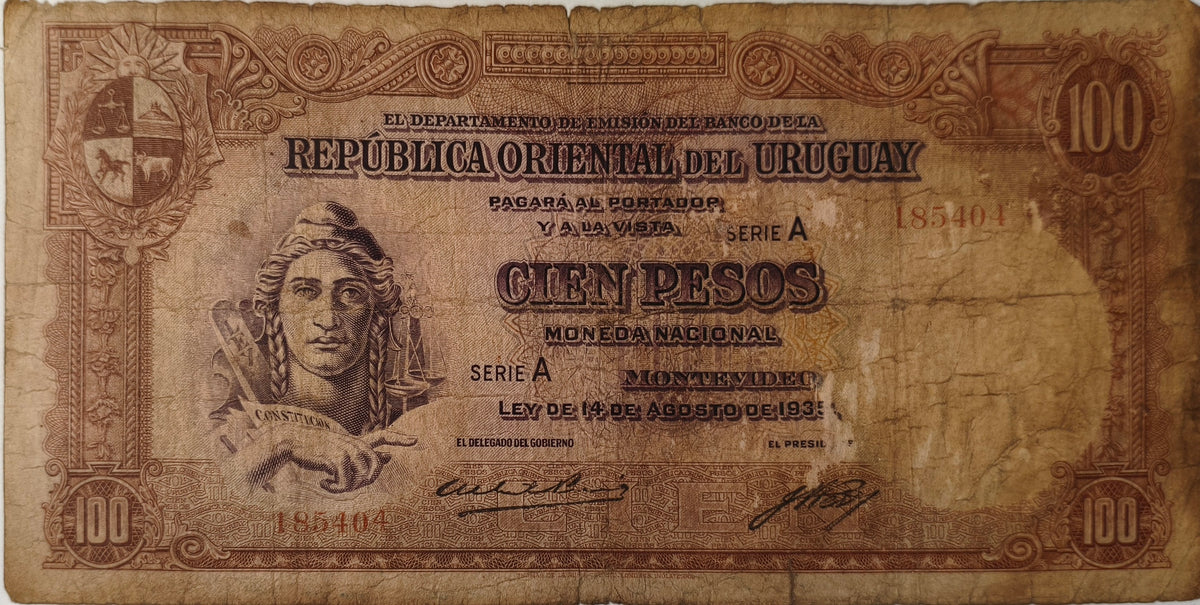 Uruguay - 1935 - 100 Pesos - 9.VII.1