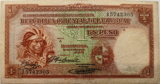 Uruguay - 1935 - 1 Peso - 9.III.10