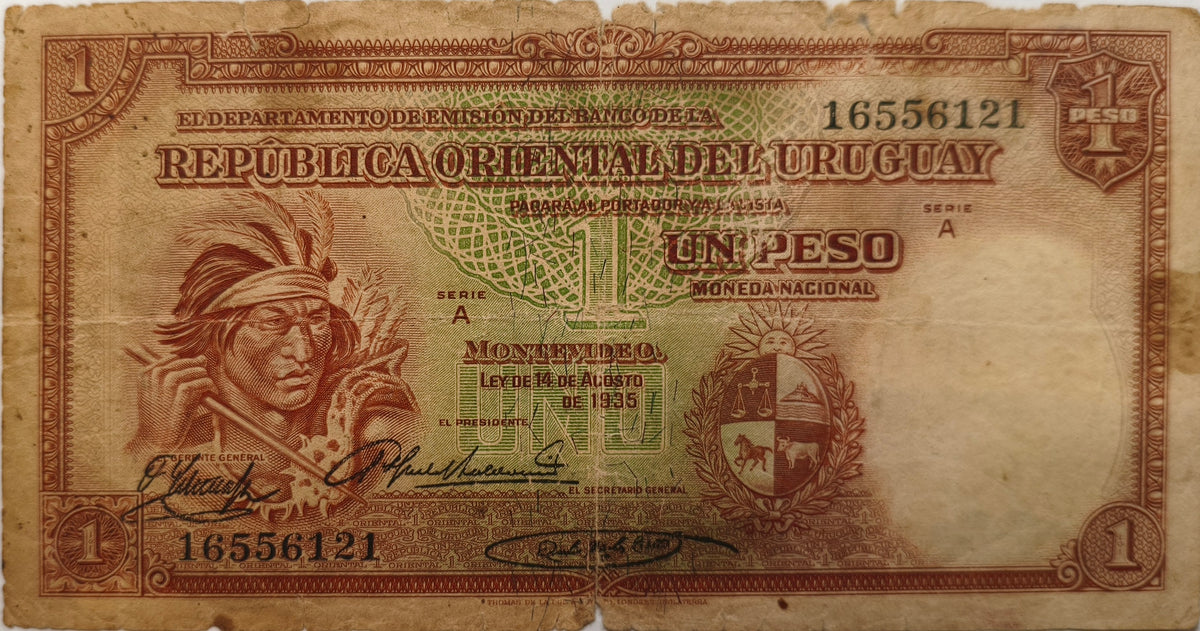 Uruguay - 1935 - 1 Peso - 9.III.11