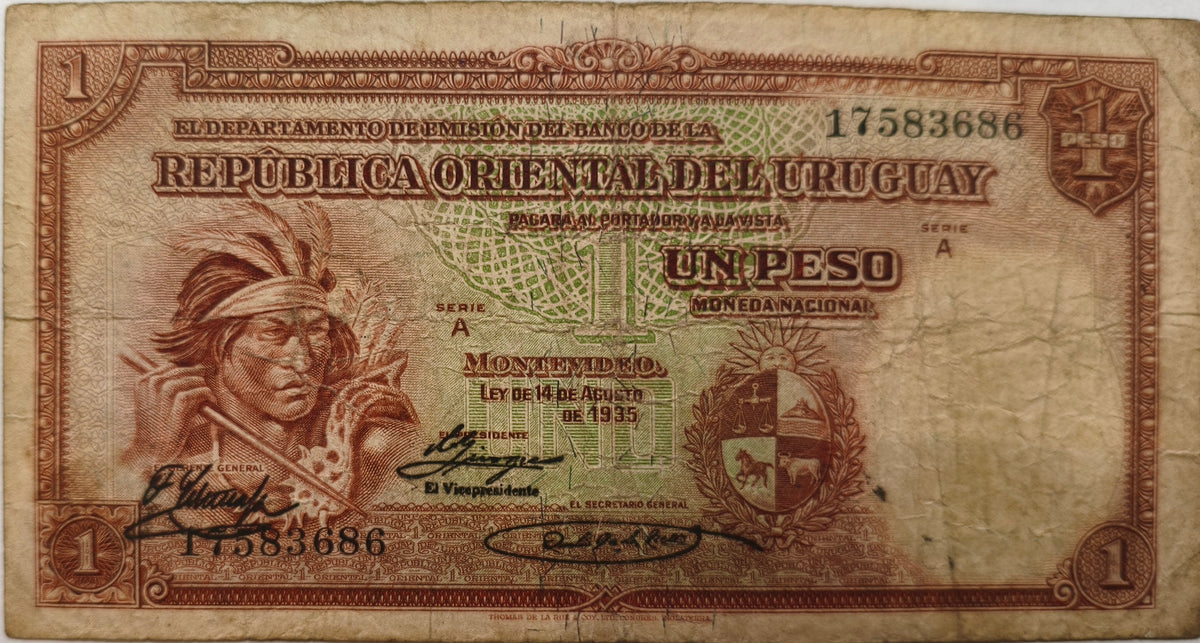 Uruguay - 1935 - 1 Peso - 9.III.12