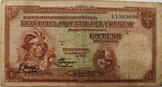 Uruguay - 1935 - 1 Peso - 9.III.12