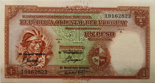 Uruguay - 1935 - 1 Peso - 9.III.13 - Sin Circular