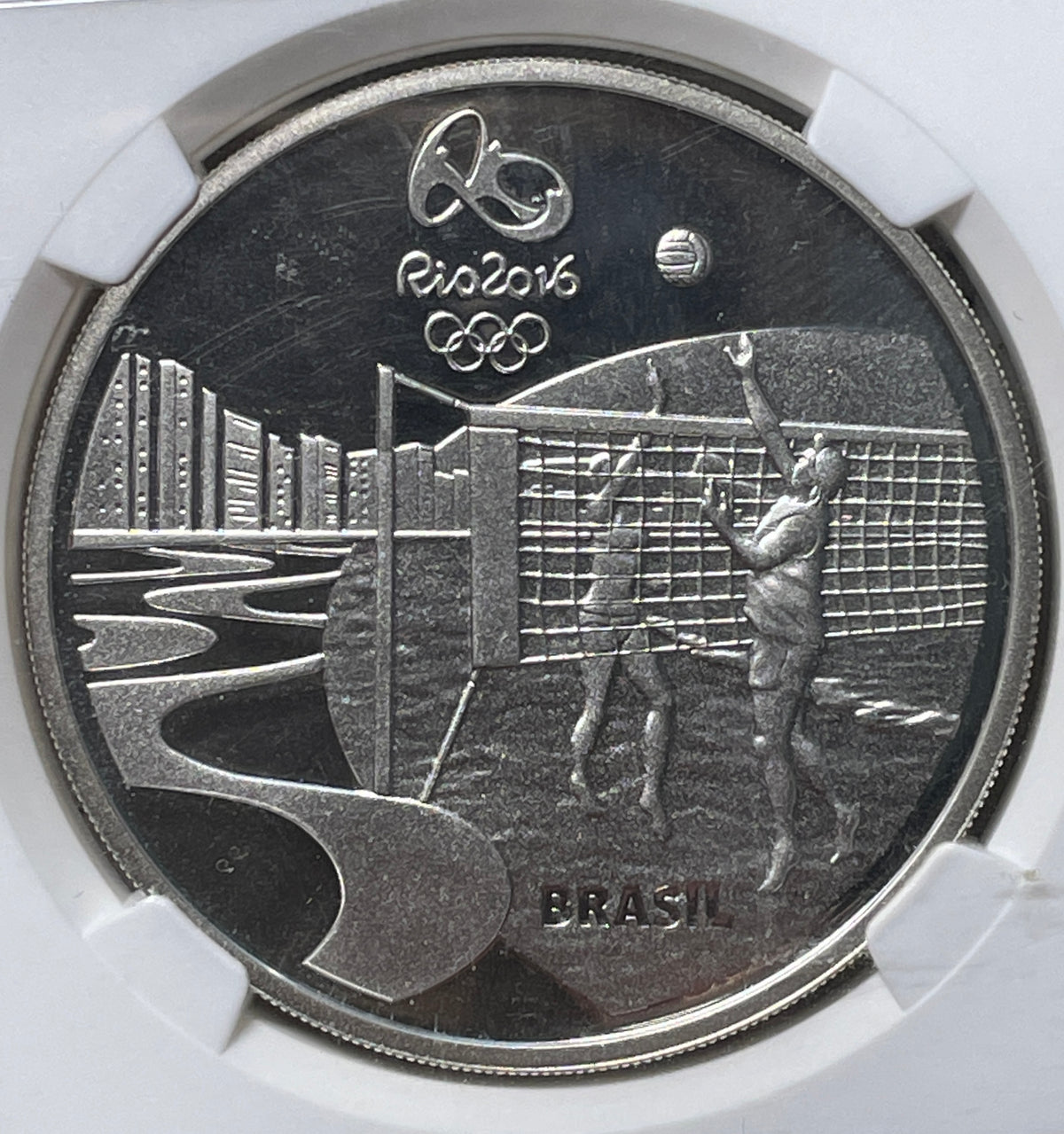 Brasil - 2015 - 5 Reales - Olimpiadas de Rio - Onza de Plata - Certificada NGC PF69